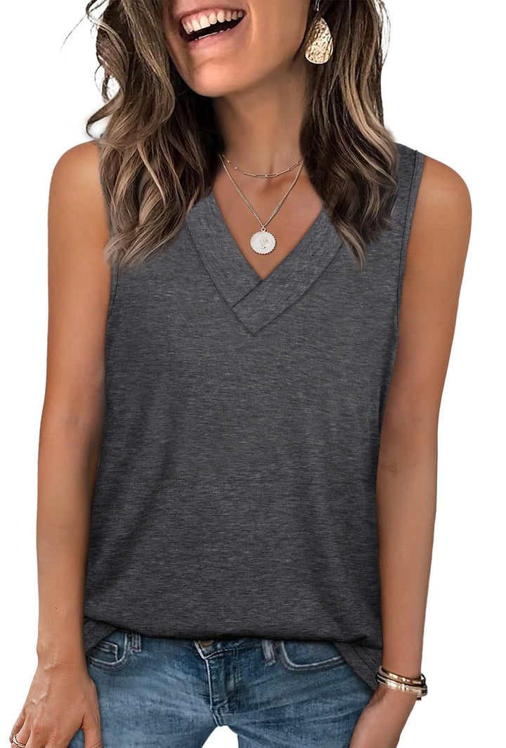 Dame Relaxed Fit V-Udskæring Tanktop Stilla