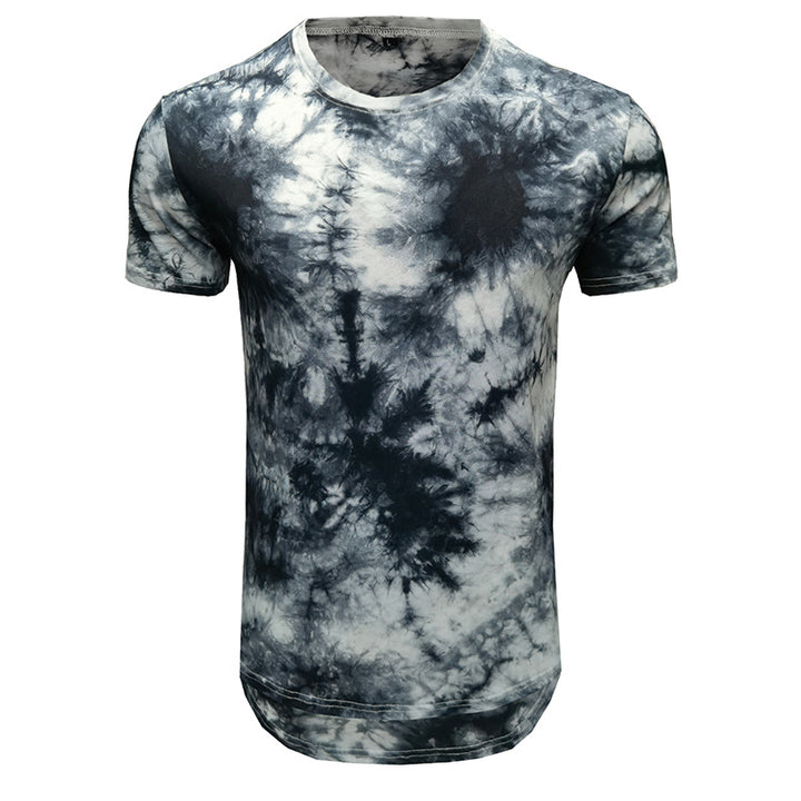 Herre T-shirt med trendy batik-look Stilla