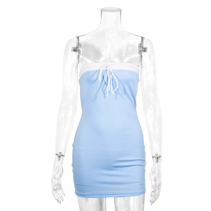 Dame Figurtilpasset Bustierkjole med Ruffles Skovae