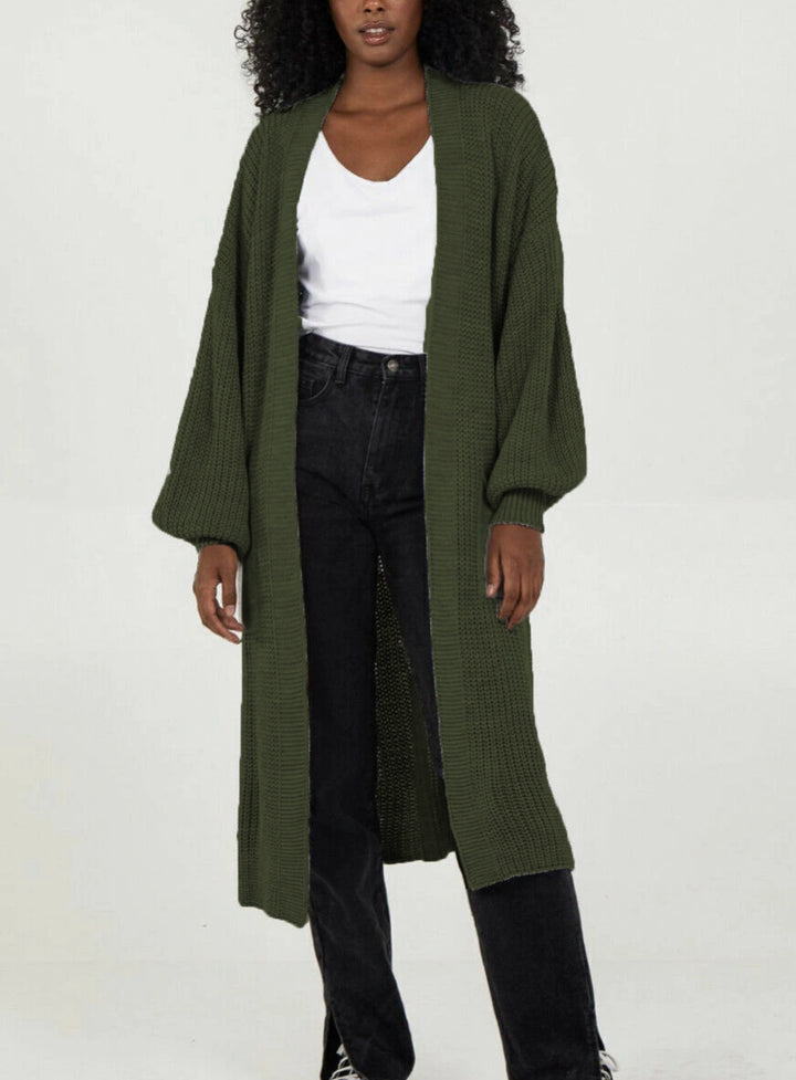 Kvinders strikket frakke i afslappet oversized design Stilla