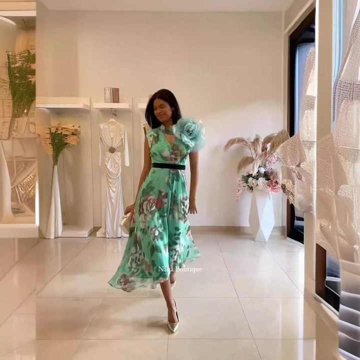 Kvinder Flydende Maxi Kjole med Blomsterdesign og Off-Shoulder Rynke Skovae