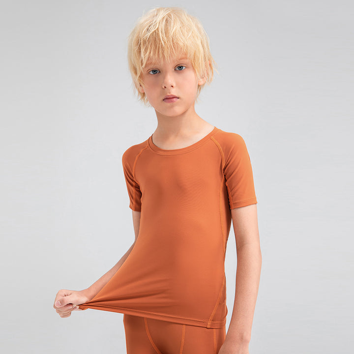 Drenge kortærmet sportsshirt med ergonomisk snit og UV-beskyttelse Stilla