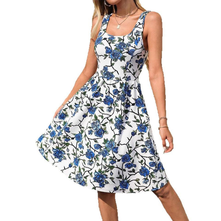 Dame Floral Fit-and-Flare Kjole Stilla