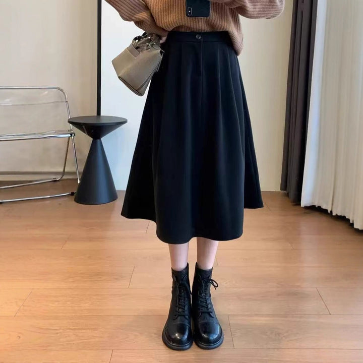 Damer elegant midi nederdel med subtile plisseer Stilla