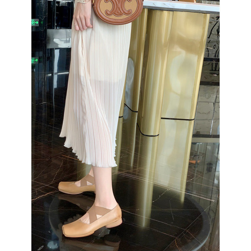 Dame Vintage-inspirerede Chunky Heel Mary Jane Mules Stilla