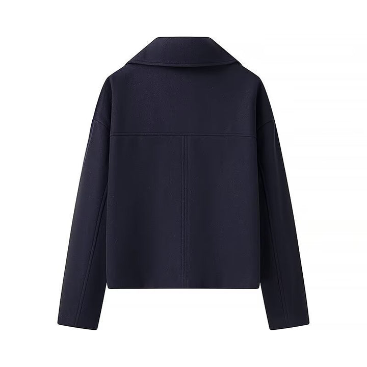 Dame Mode Kort Jakke med Dobbeltrad og elegante Detaljer Stilla