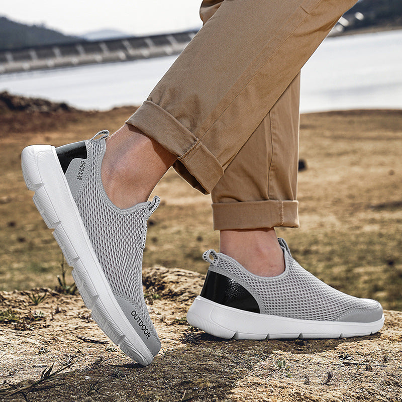 Herrer åndbare Outdoor Slip-On Sneakers Stilla