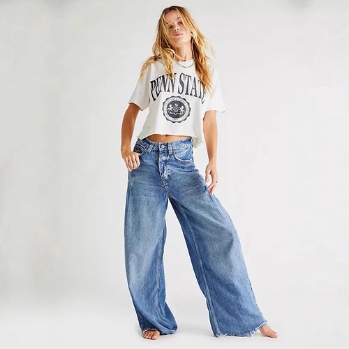 Dame Løst skårne jeans i den trendy vintage-stil Stilla