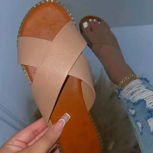 Dame Elegante Crossover-sandaler med blødt fodseng og moderne design Stilla