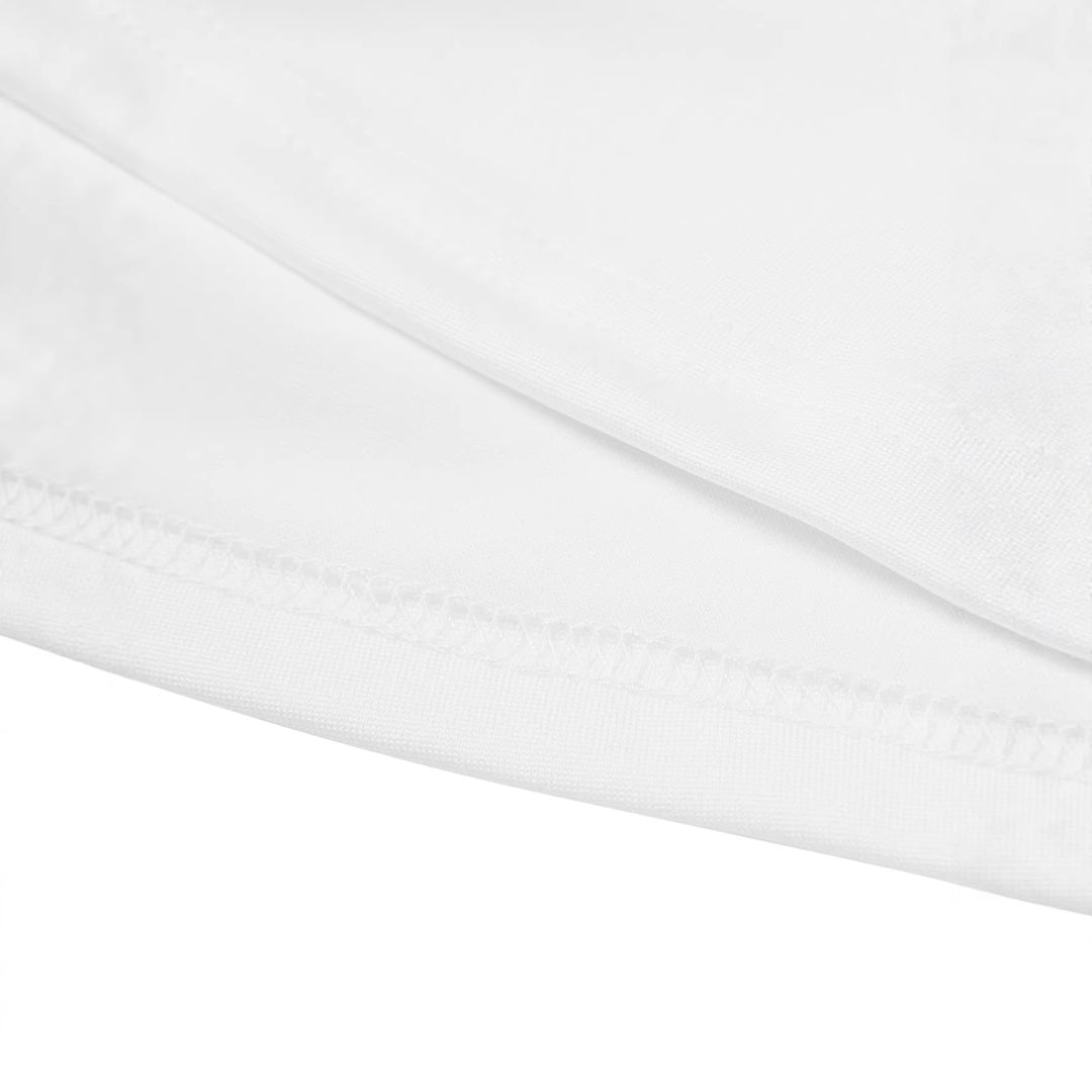 Dame Crop-top med kreativ cocktailmotiv og festligt print Skovae