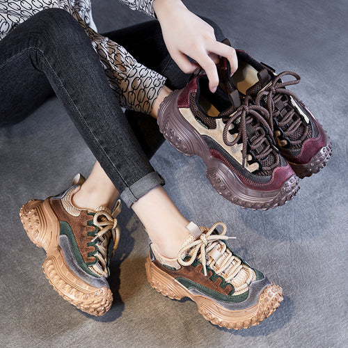 Femme Chunky Fashion-sneaker med forhøjet sål og stilige elementer Stilla