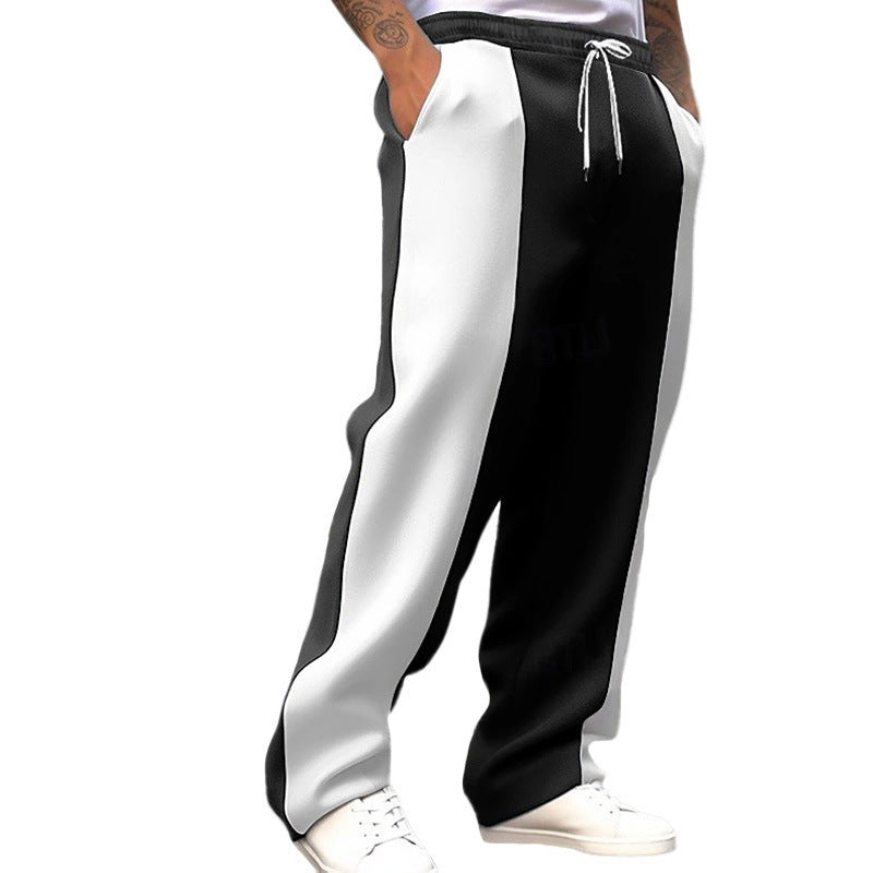 Herrer Sporty joggingbukser med attraktive kontraststriber og elastisk linning Stilla