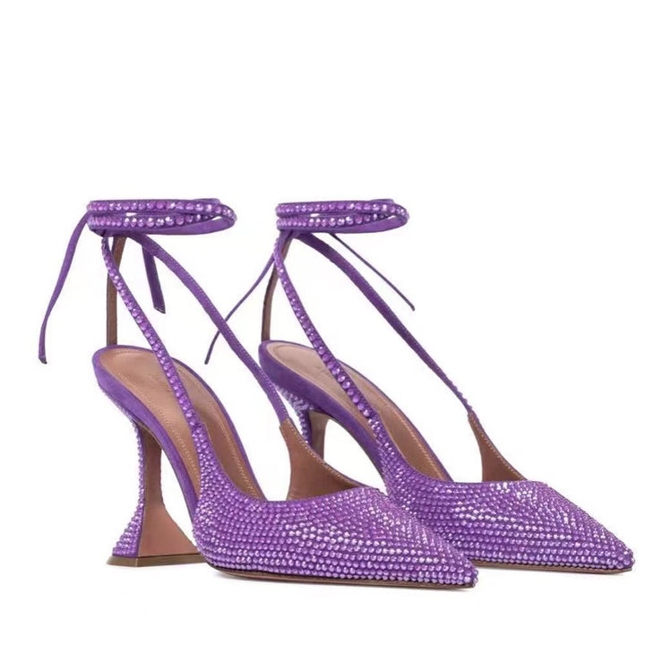 Femme Glamorous med rhinsten besatte højhælede pumps Stilla
