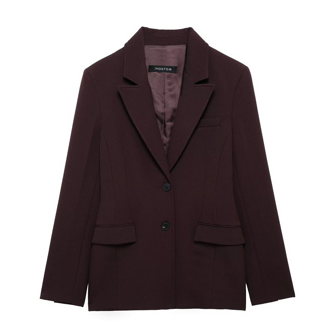 Dame elegant Blazerjakke med struktureret finish Stilla