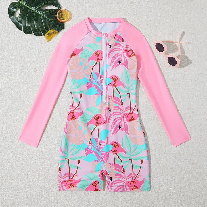 Dame Surfdragt med UV-beskyttelse og farverigt Flamingo-design Stilla