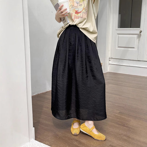 Dame alsidigt shorts- og nederdelssæt lavet af flydende stof med elastisk talje Stilla