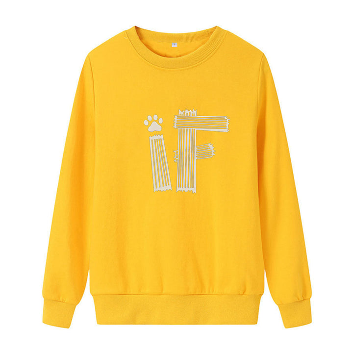 Kvinders casual sweatshirt med kreativt grafisk print Skovae