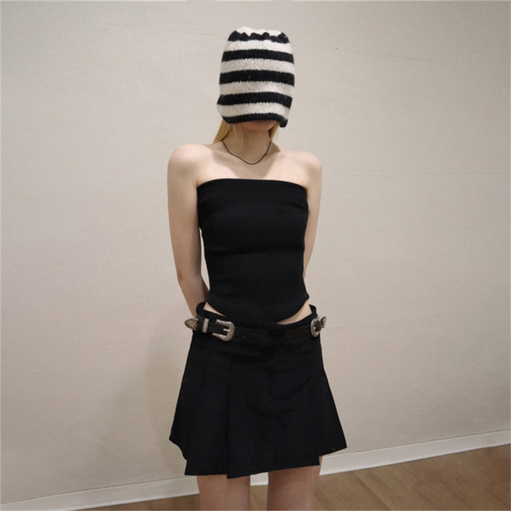 Dame tanktop med elastisk overmateriale og stilfuld snit Stilla
