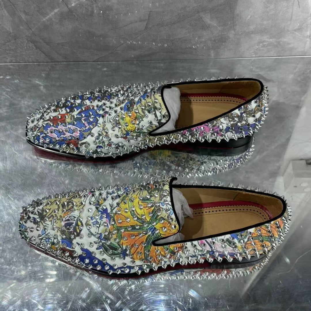 Mænd Spiked Slip-On Loafers Stilla