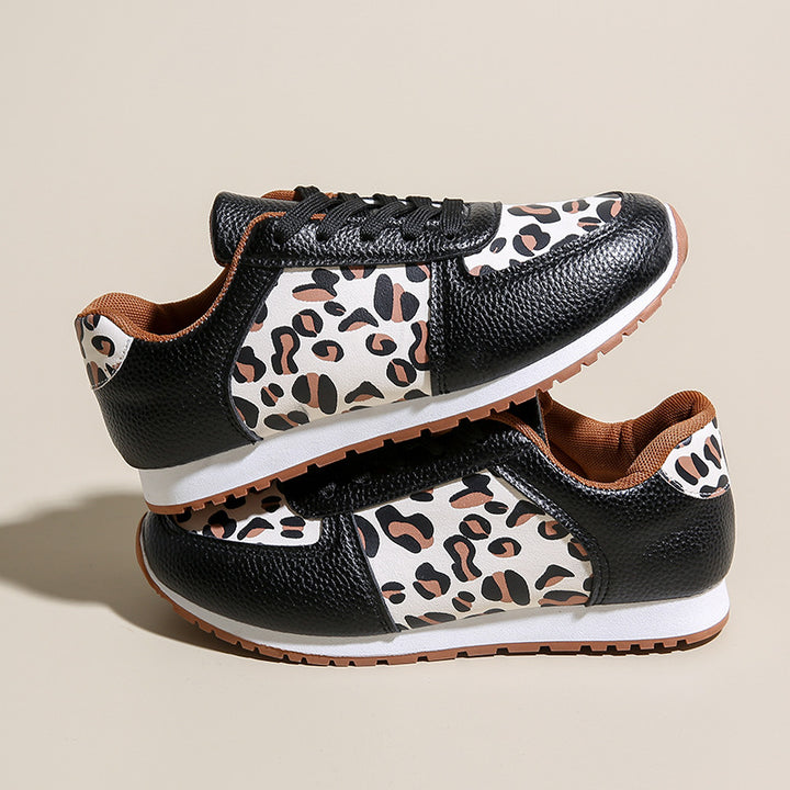 Dame Sportslige Fritidssko med unikt Leopardmønster Stilla