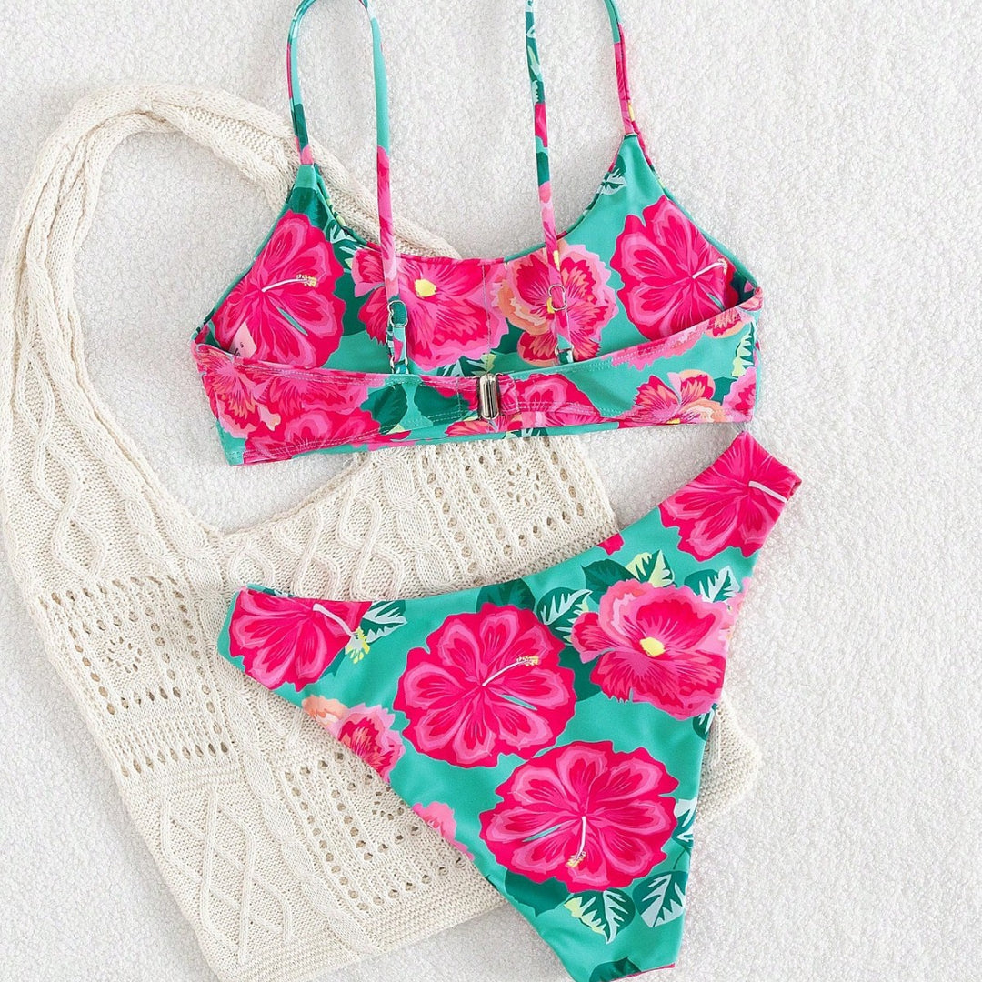 Dame bikini sæt med blomstret design og kvalitetsstof Skovae