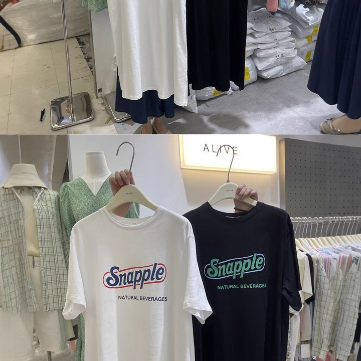 Femme Stilfuldt Logo Trykt T-Shirt Kjole Stilla