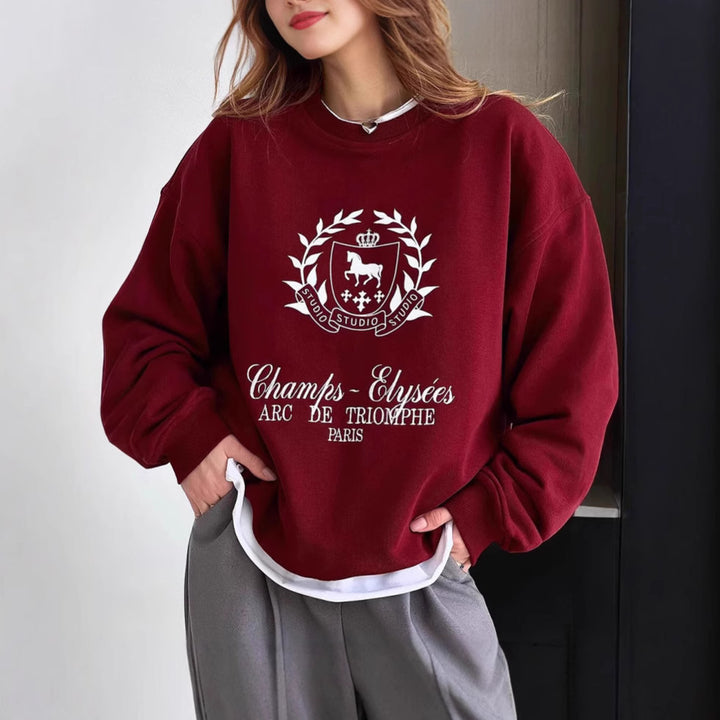 Dame Oversized Sweatshirt med ikonisk logo-design og komfortable materialer Stilla