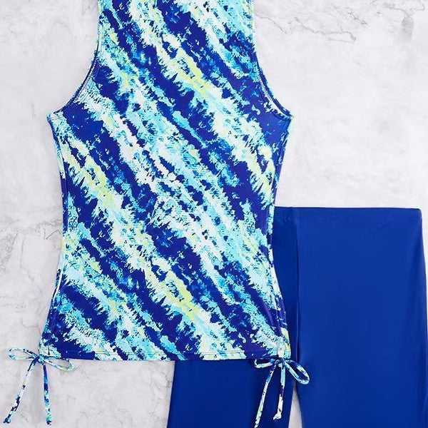 Dame Sporty Tanktop og cykelshorts sæt med justerbare sider Stilla