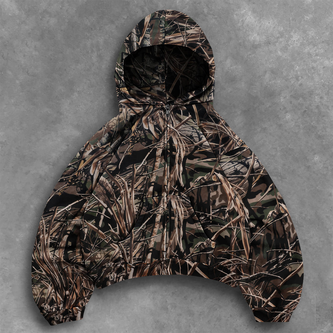 Herrer Urban Camouflage Zip-Up Hoodie Stilla