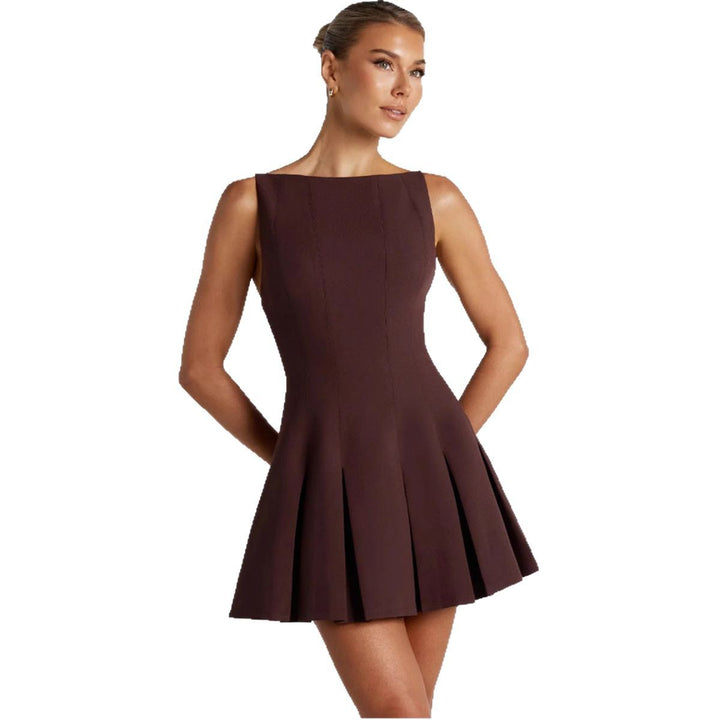 Kvindernes casual kjole med flagrende nederdel og elegant snit Skovae