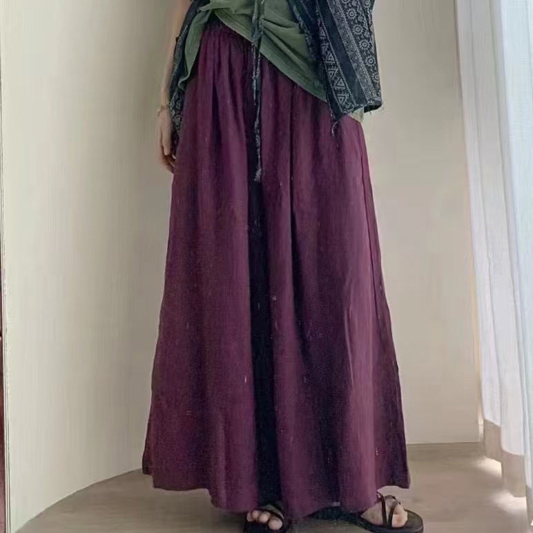 Femme åndbare lette linnedbukser Stilla
