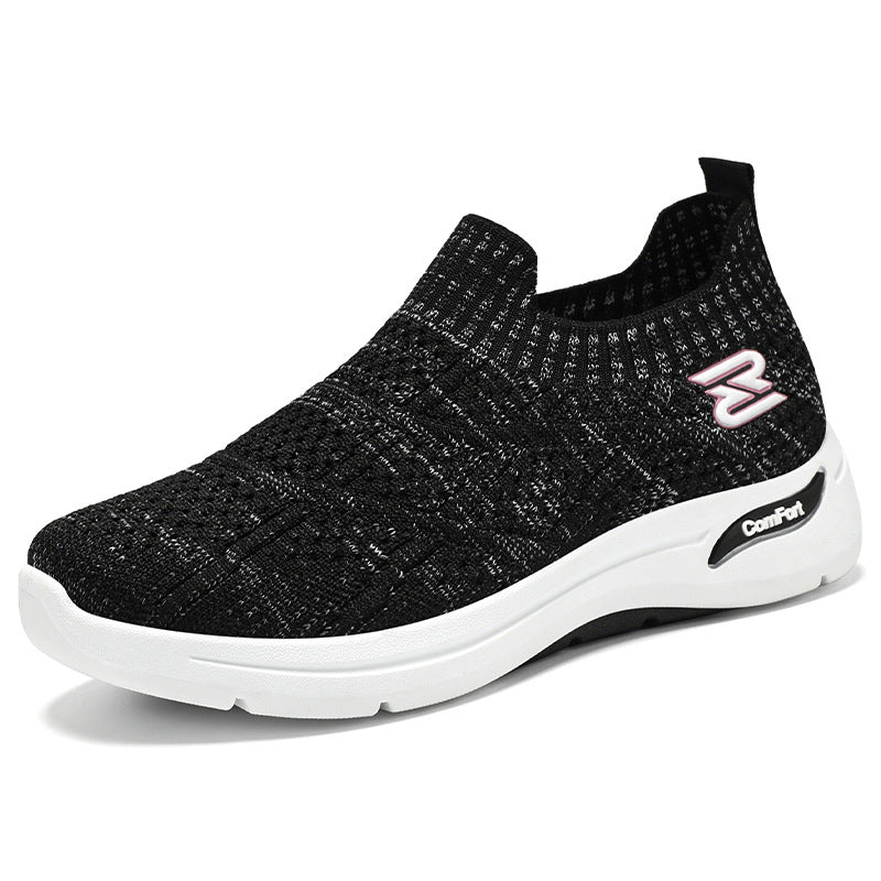 Femme Slip-On Komfort Sneakers med strækbart strik-overmateriale Stilla