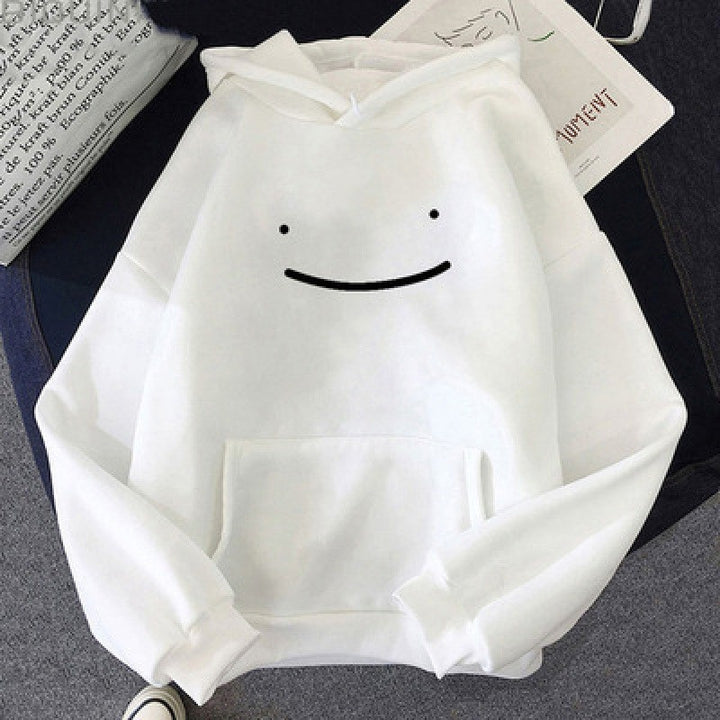 Kvinders hoodie med sjovt ansigt motiv Skovae