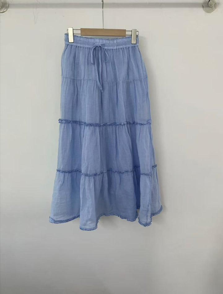 Femme Bohemian lagdelt Maxi-nederdel Stilla