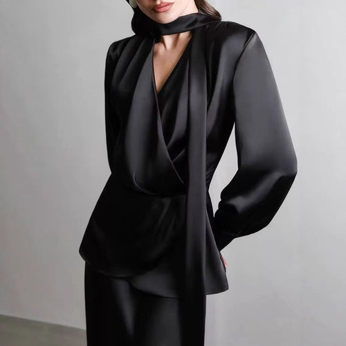 Dame Elegant Vindkjole med Chiffon-effekt Stilla