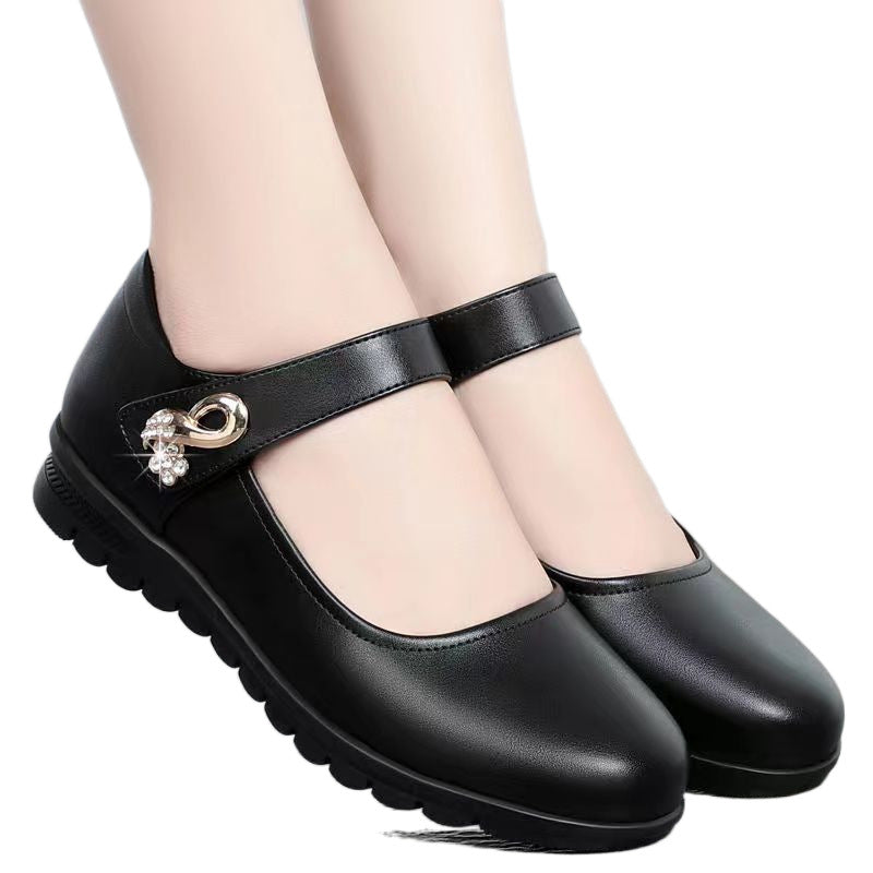 Dame Ballerinas med rem og glitrende perleaccent Stilla