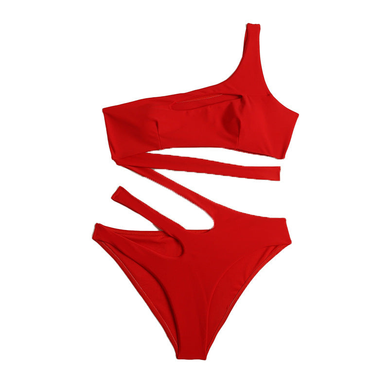 Dame Cut-Out bikini med asymmetrisk design og sexy stropdetaljer Stilla