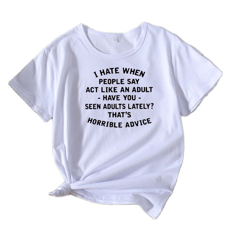 Dame Grafisk Udsagn T-Shirt Stilla