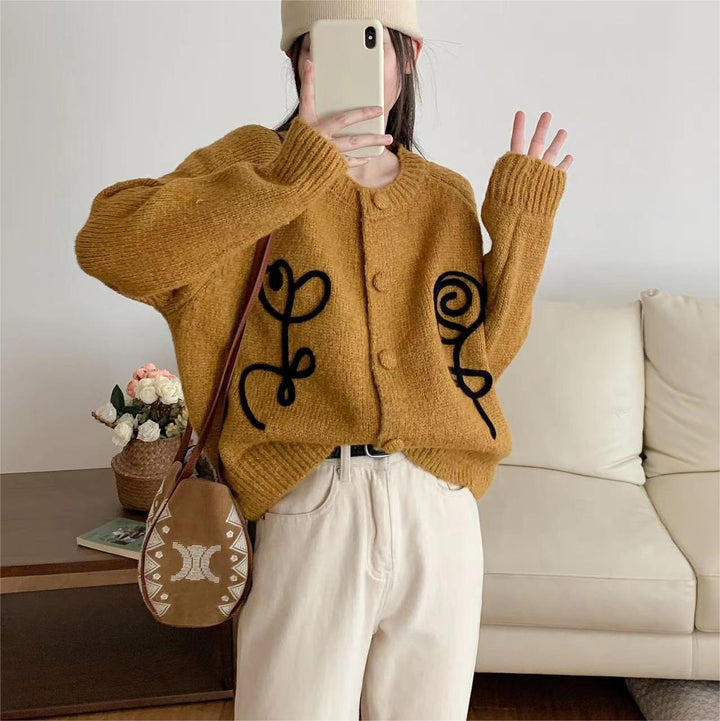 Femme Artistic Broderi Strikjakke Stilla