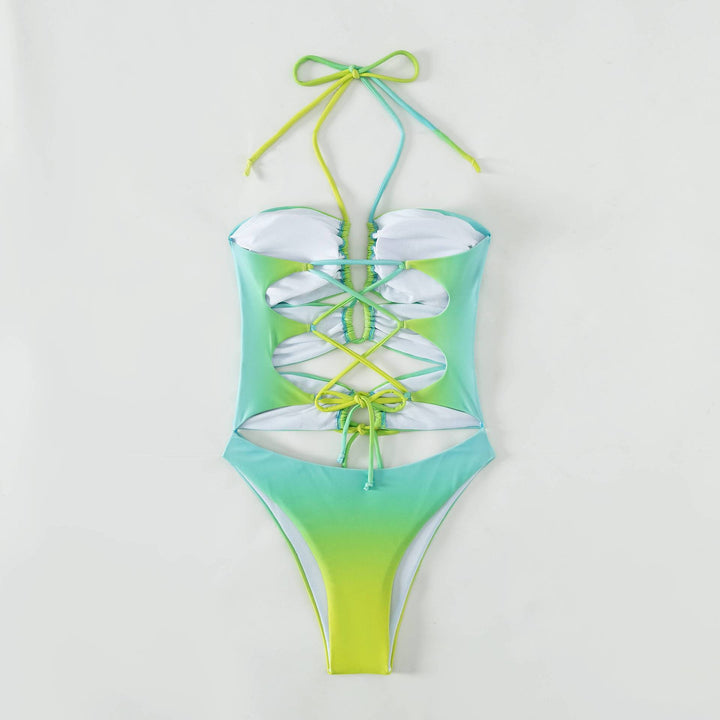 Dame bikini-sæt med raffineret lukningsdetalje og moderigtigt flæseelement Stilla