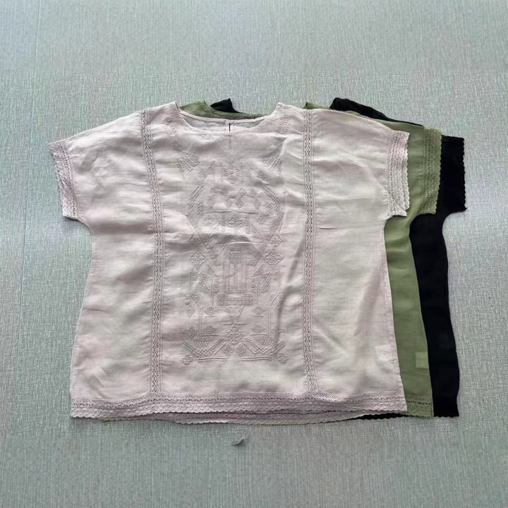 Femme Broderet Bohemian Tunika-Top Stilla