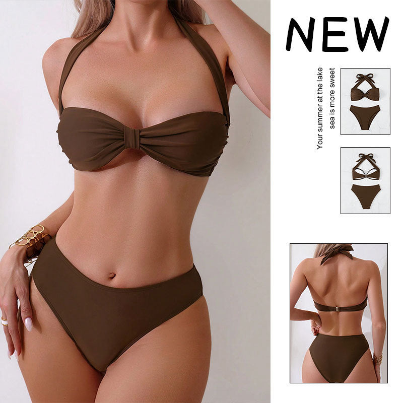 Stilfuldt dames halterneck bikini-sæt Stilla
