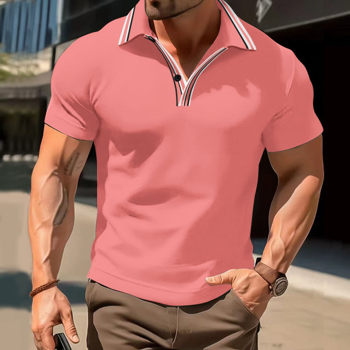 Herrer polo skjorte med moderne krave og struktureret design Stilla