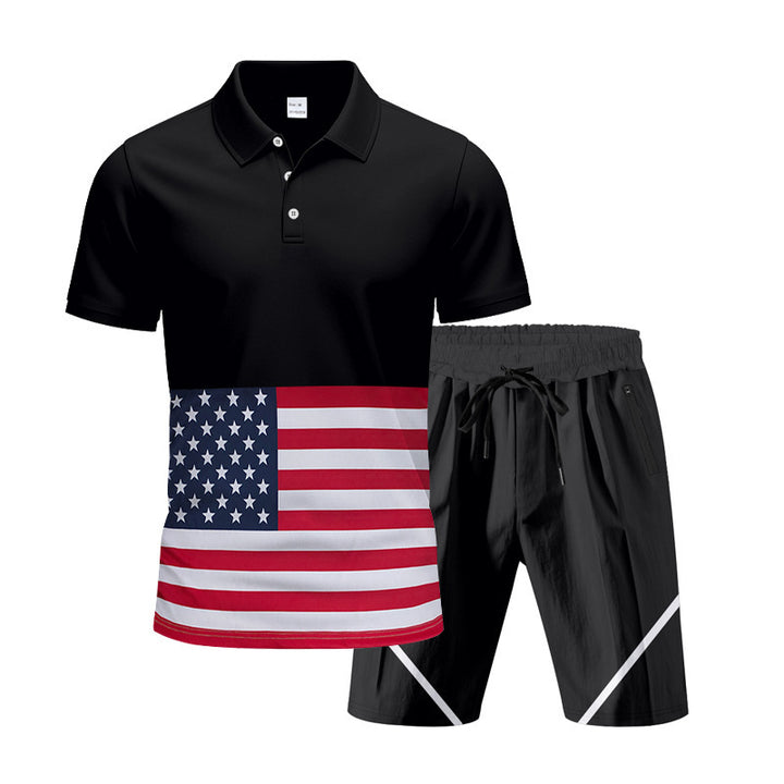 Herre Polo-T-shirt og Shorts Sæt Stilla