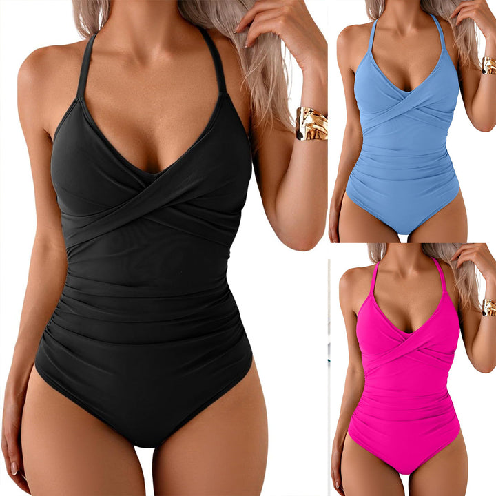 Dame one-piece badedragt med elegant indviklet design og feminint snit Skovae