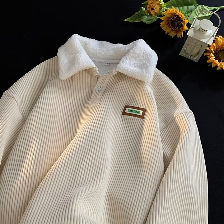Damer hyggelig sweater med høj krave og struktureret ribdesign Stilla