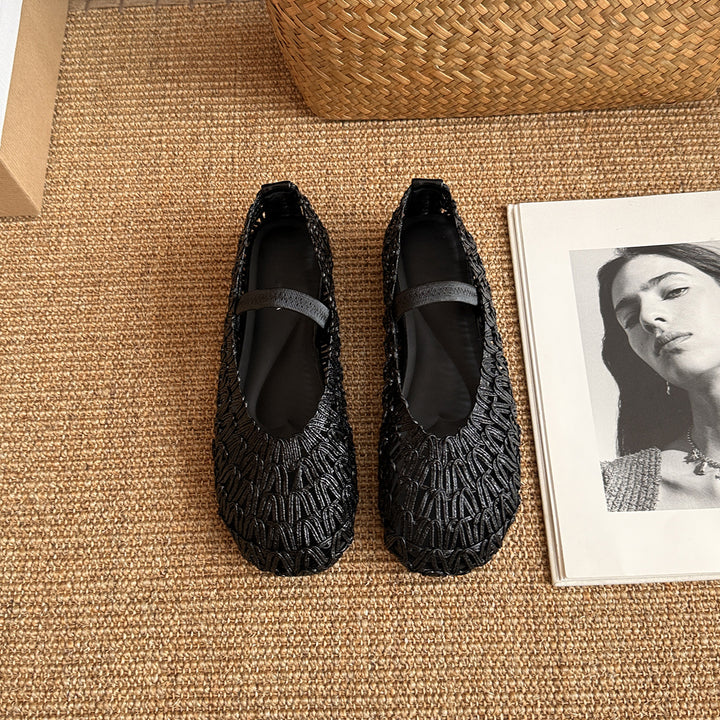 Femme Elegant Udsmykkede Mary Jane Flats Stilla