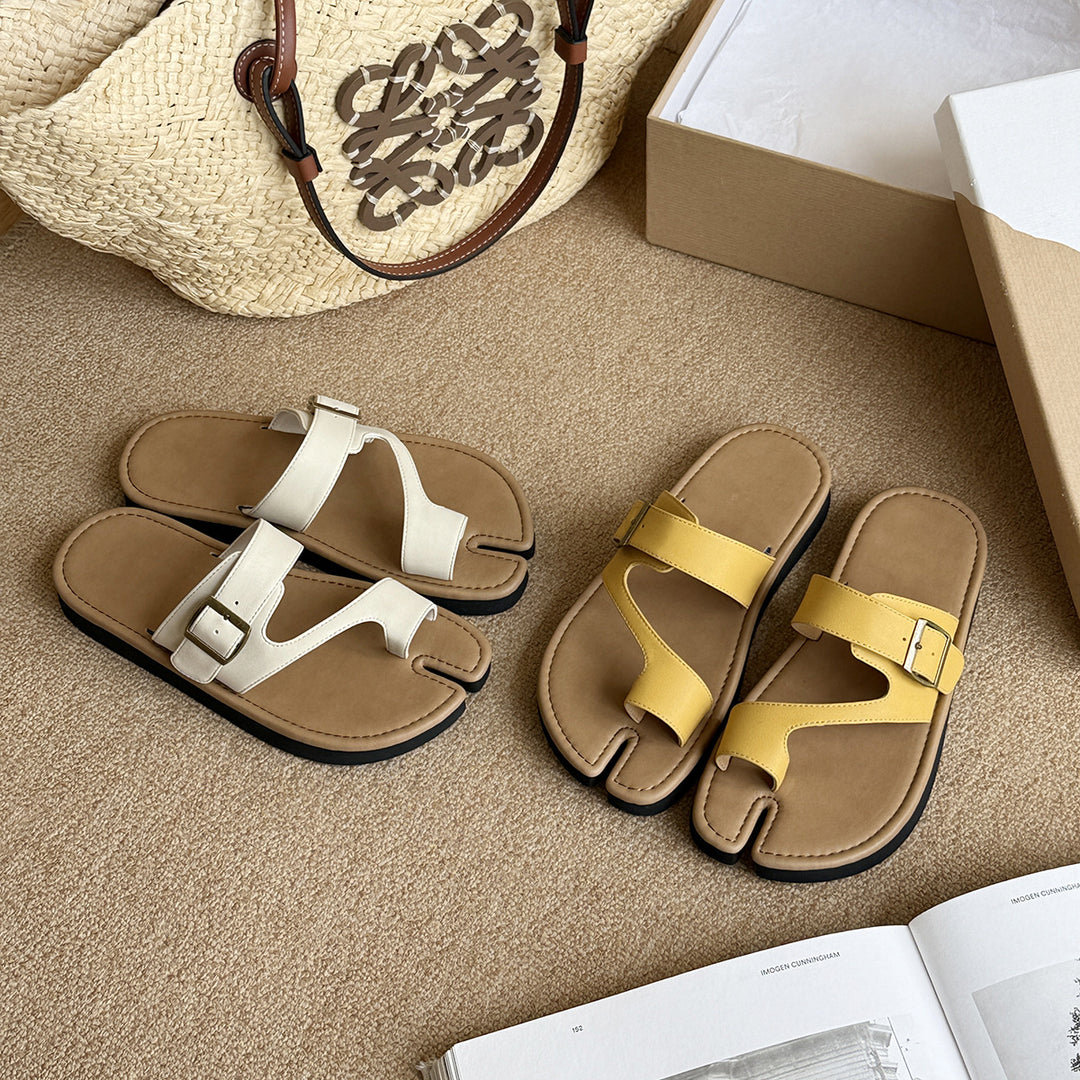 Femme Fritid Dobbelt-Tå Tåsplit Sandaler Stilla
