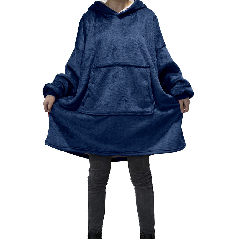 Femme Cozy Plush Hoodie Kjole Stilla