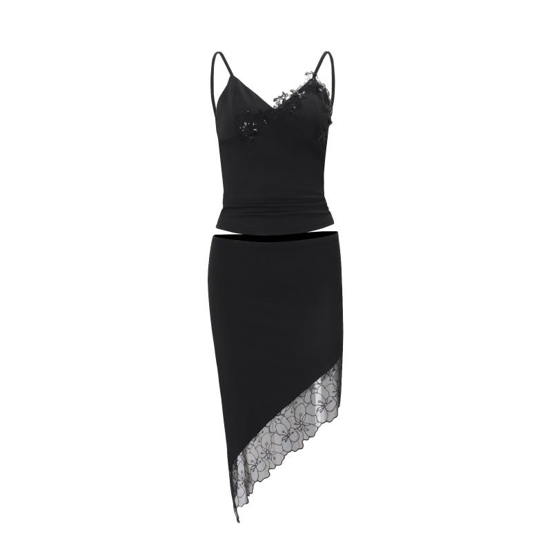 Dame elegant spids bodysuit med raffinerede detaljer og justerbare stropper Skovae